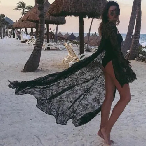 Boho Lace Kimono Cover Up