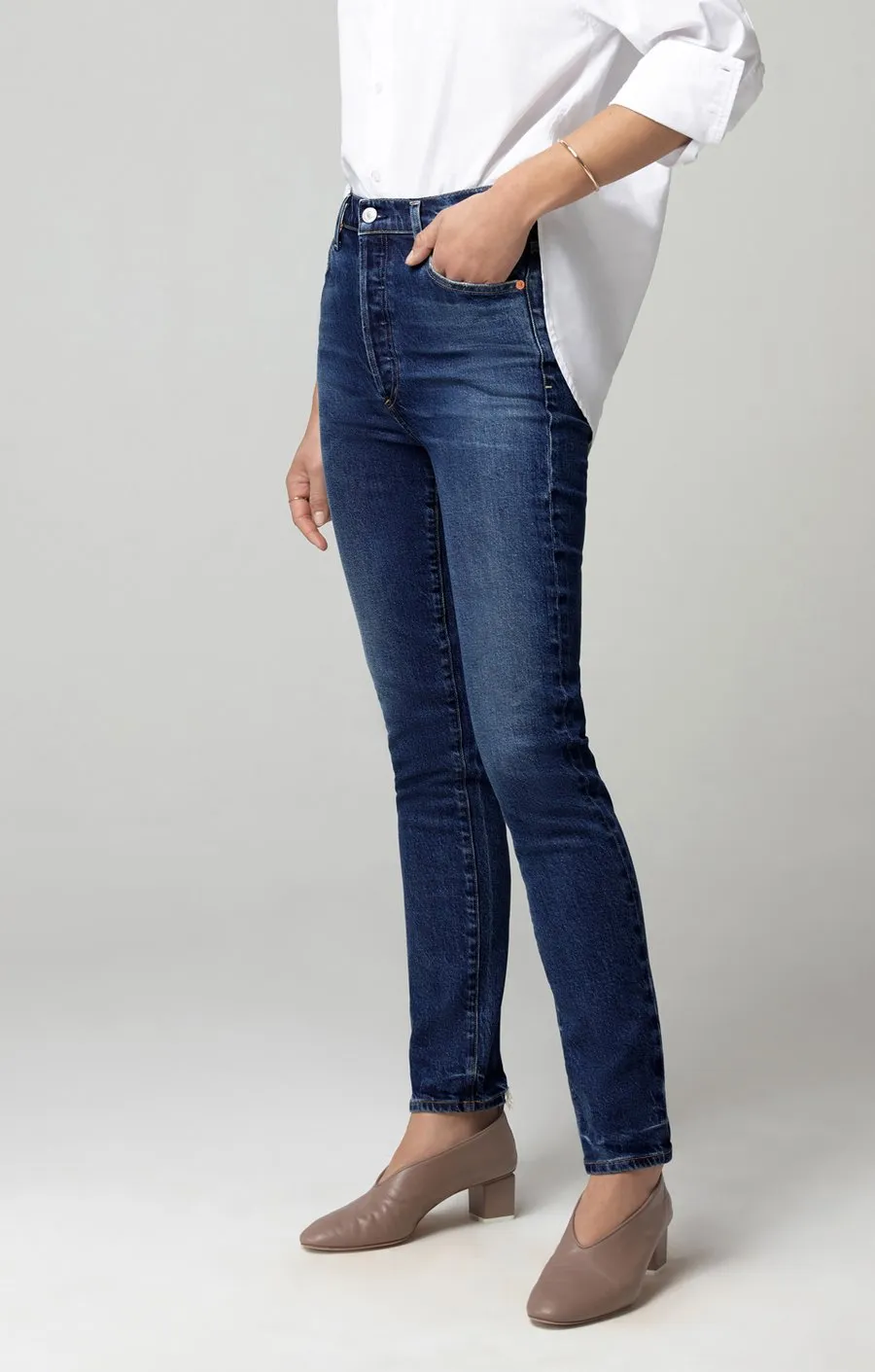 Citizens of Humanity - Olivia High Rise Slim Ankle in Gleams