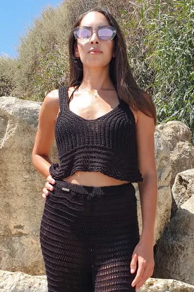 Combos Knitwear – Knitted Crop Top Black