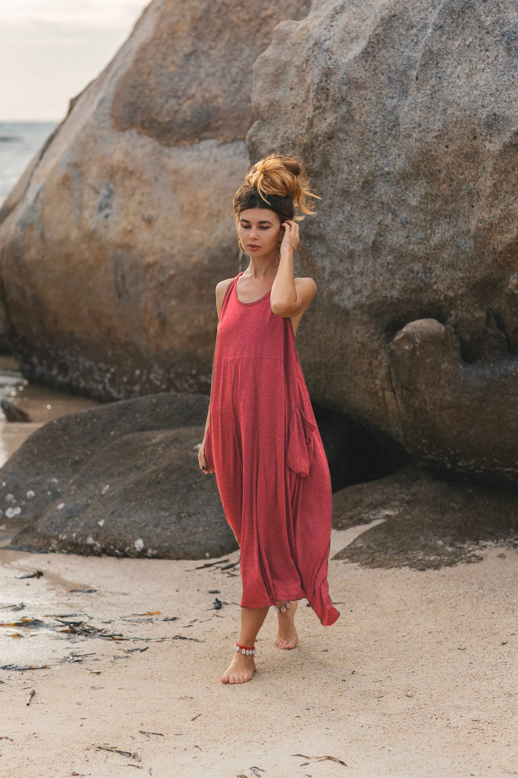 Cotton Dress Mahika Blood Orange