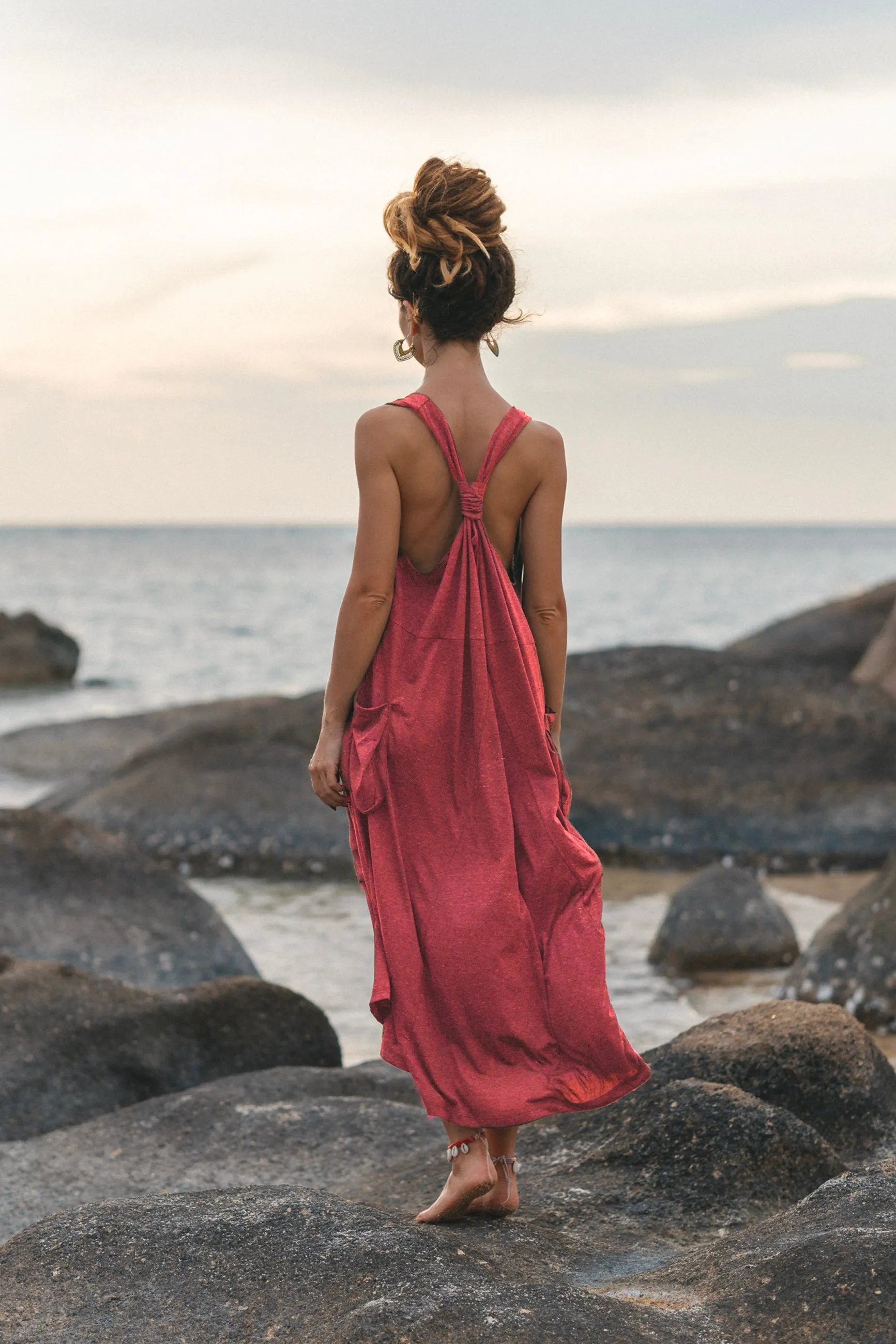 Cotton Dress Mahika Blood Orange