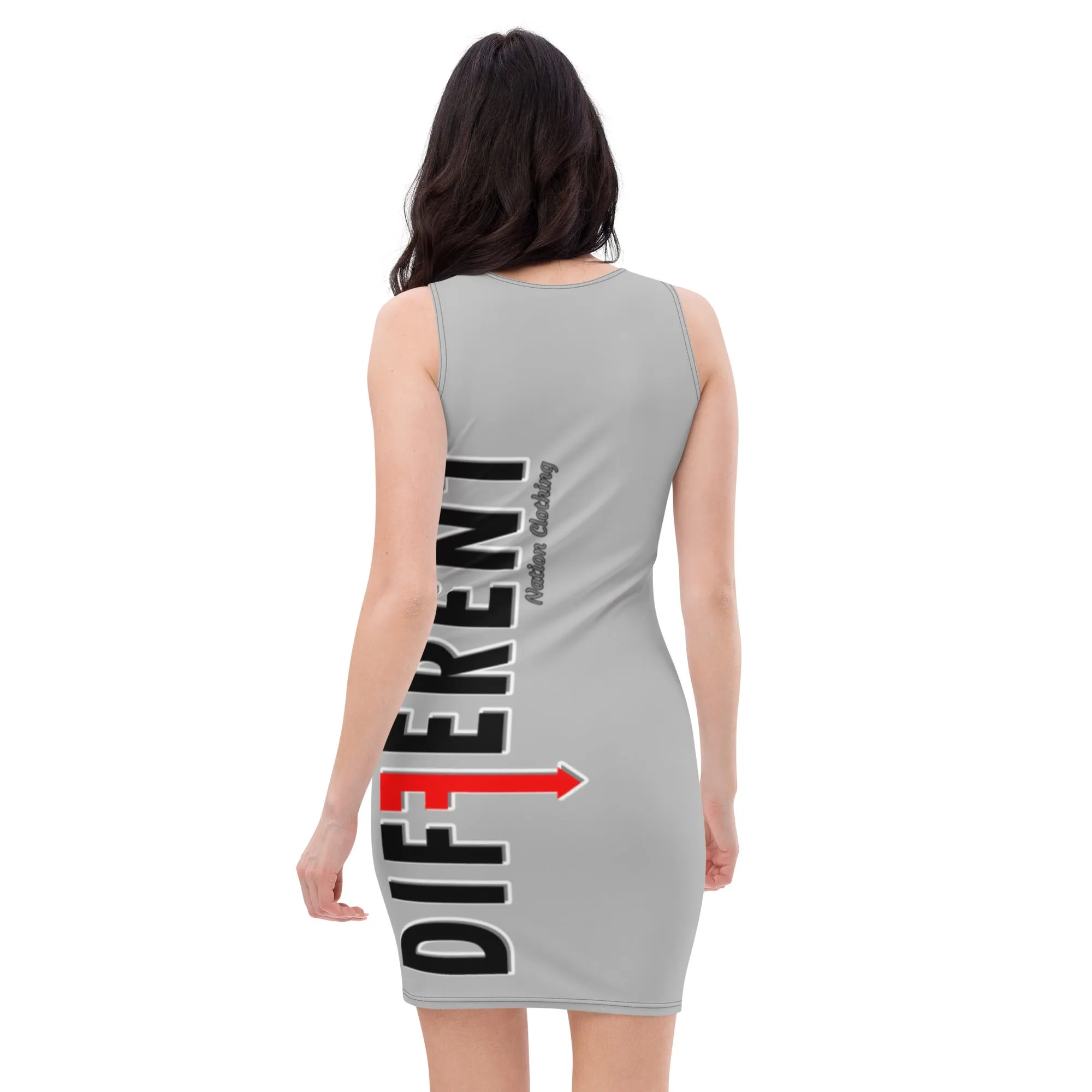 Gray Fitted Diffy Dress
