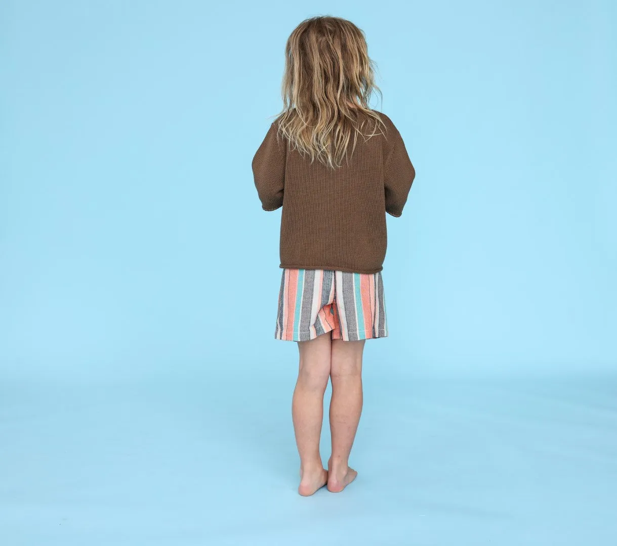 Grown Summer Stripe Cotton Short