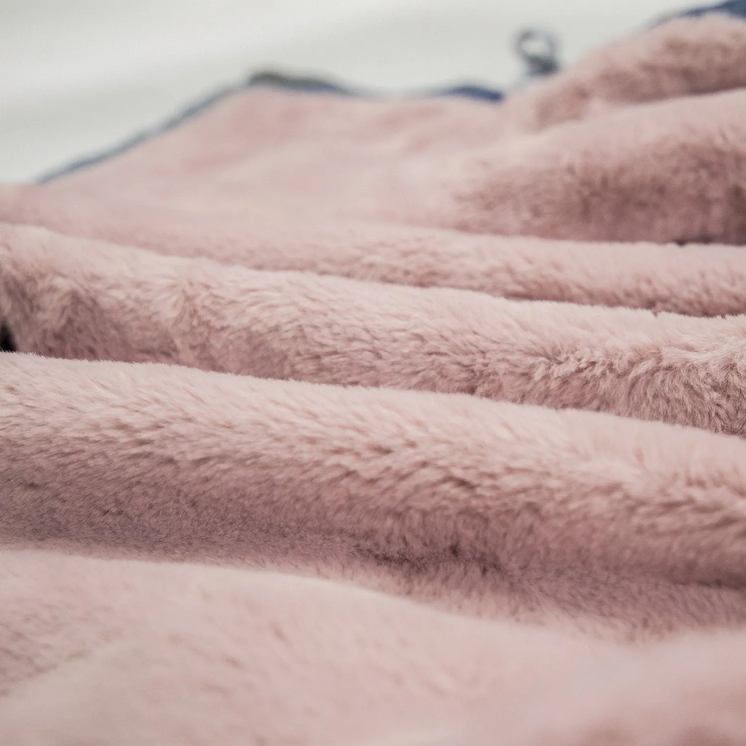 Holly Oversized Denim Fur Hooded Winter Coat Jacket