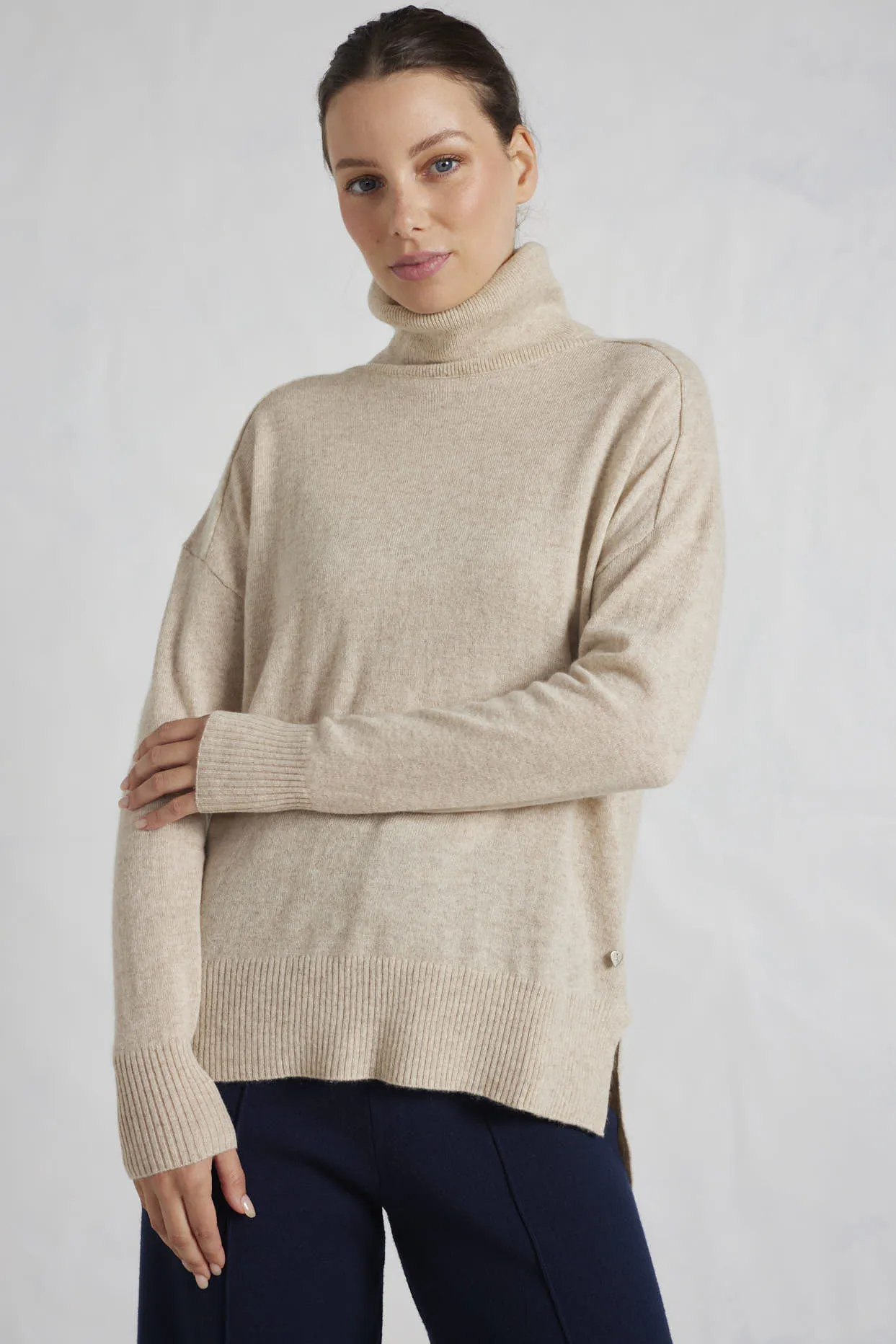 Iris Cashmere Sweater in Oatmeal