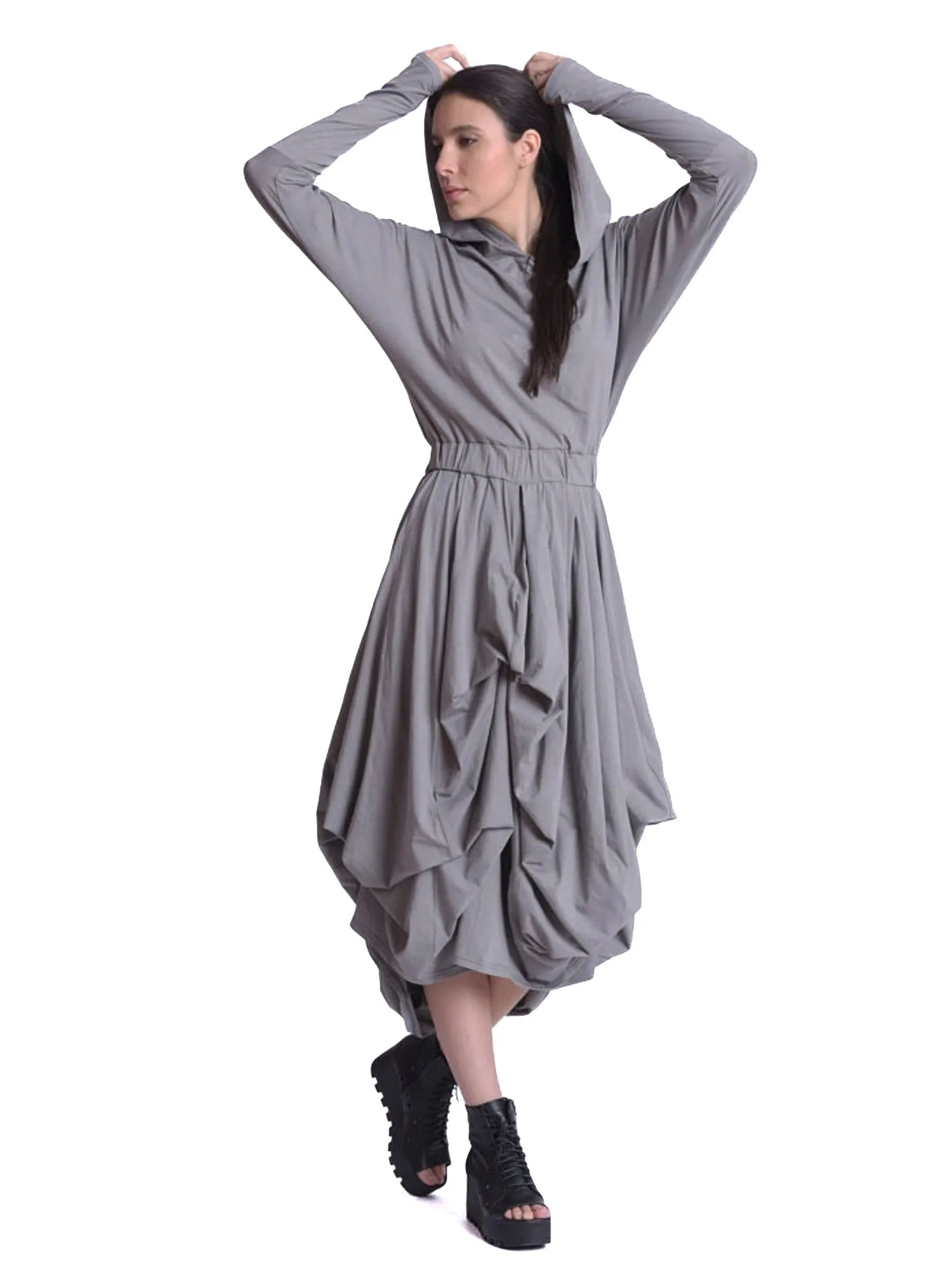 Long Sleeve Asymmetric Dress