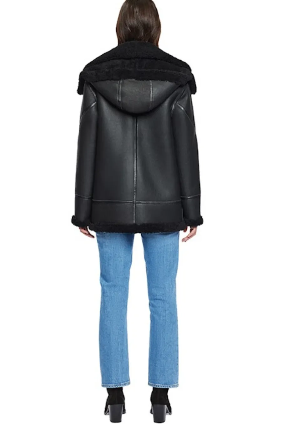 Martina  Shearling Jacket Jet Black