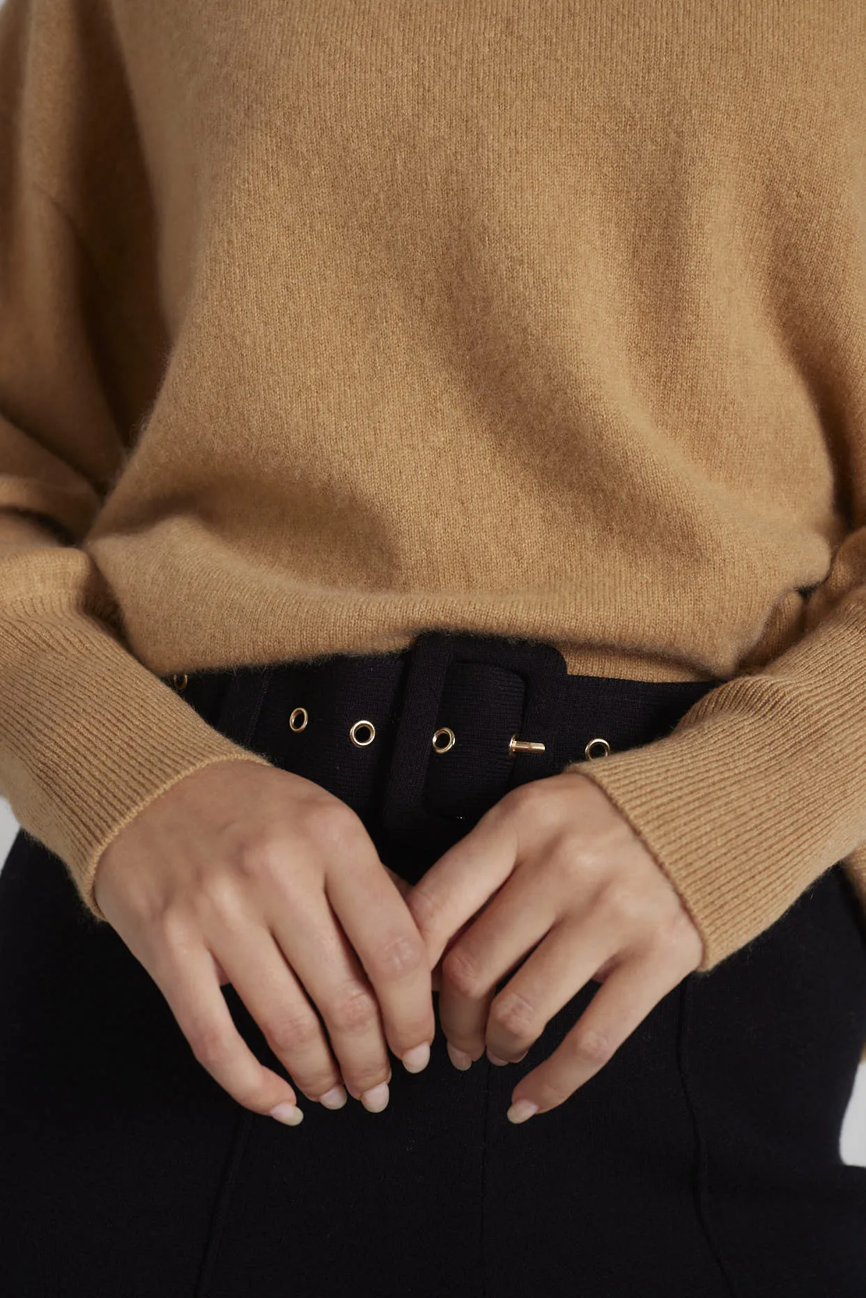 Opera Cashmere Polo Sweater in Desert Mirage