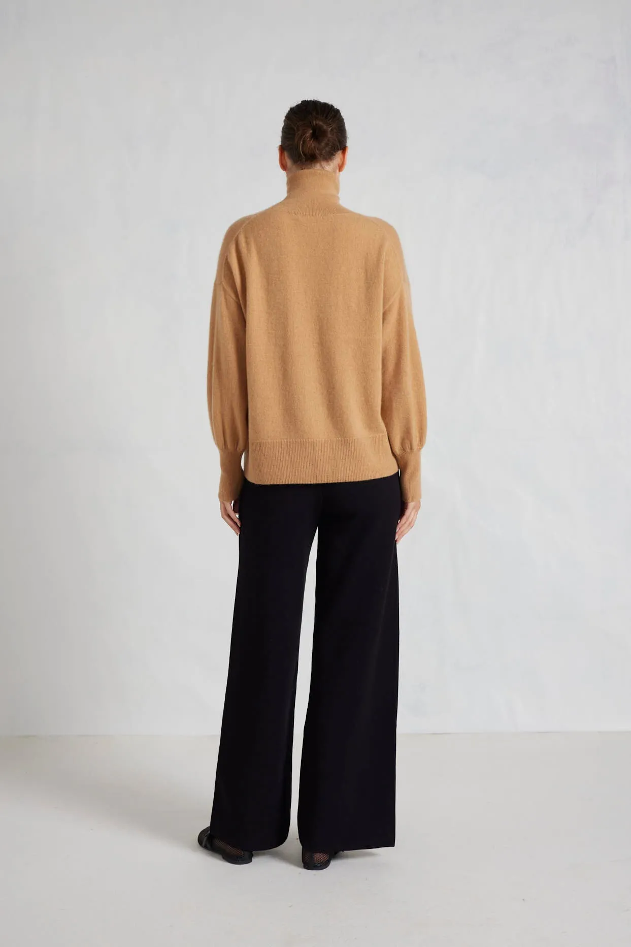 Opera Cashmere Polo Sweater in Desert Mirage