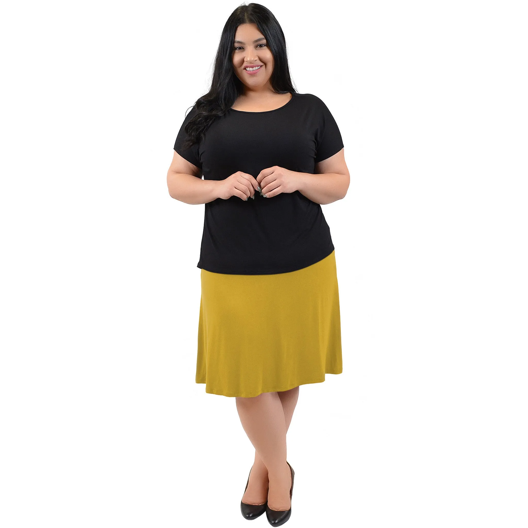 Plus Size A-Line Skirt