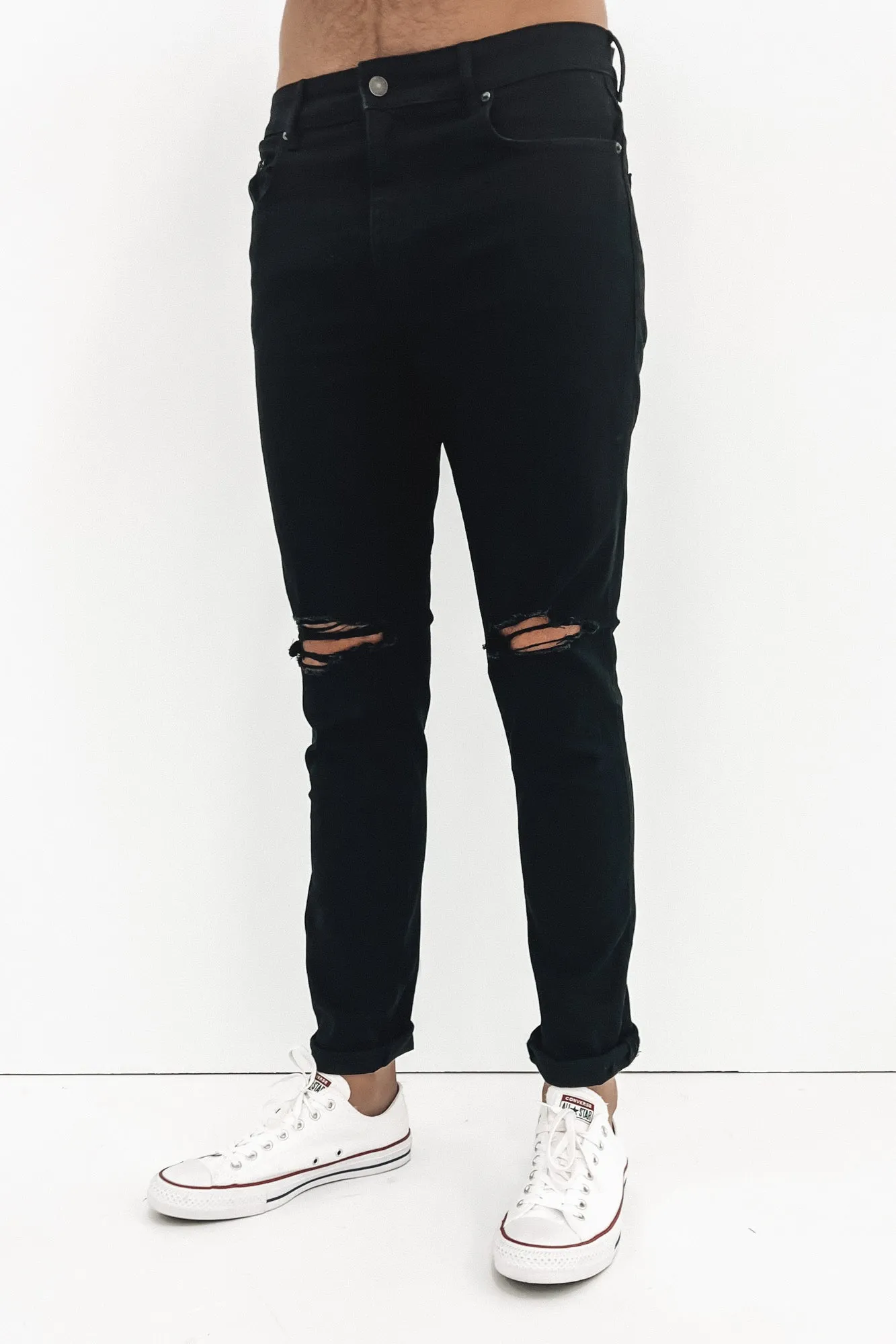 R2 Slim Jean Custom Destruct