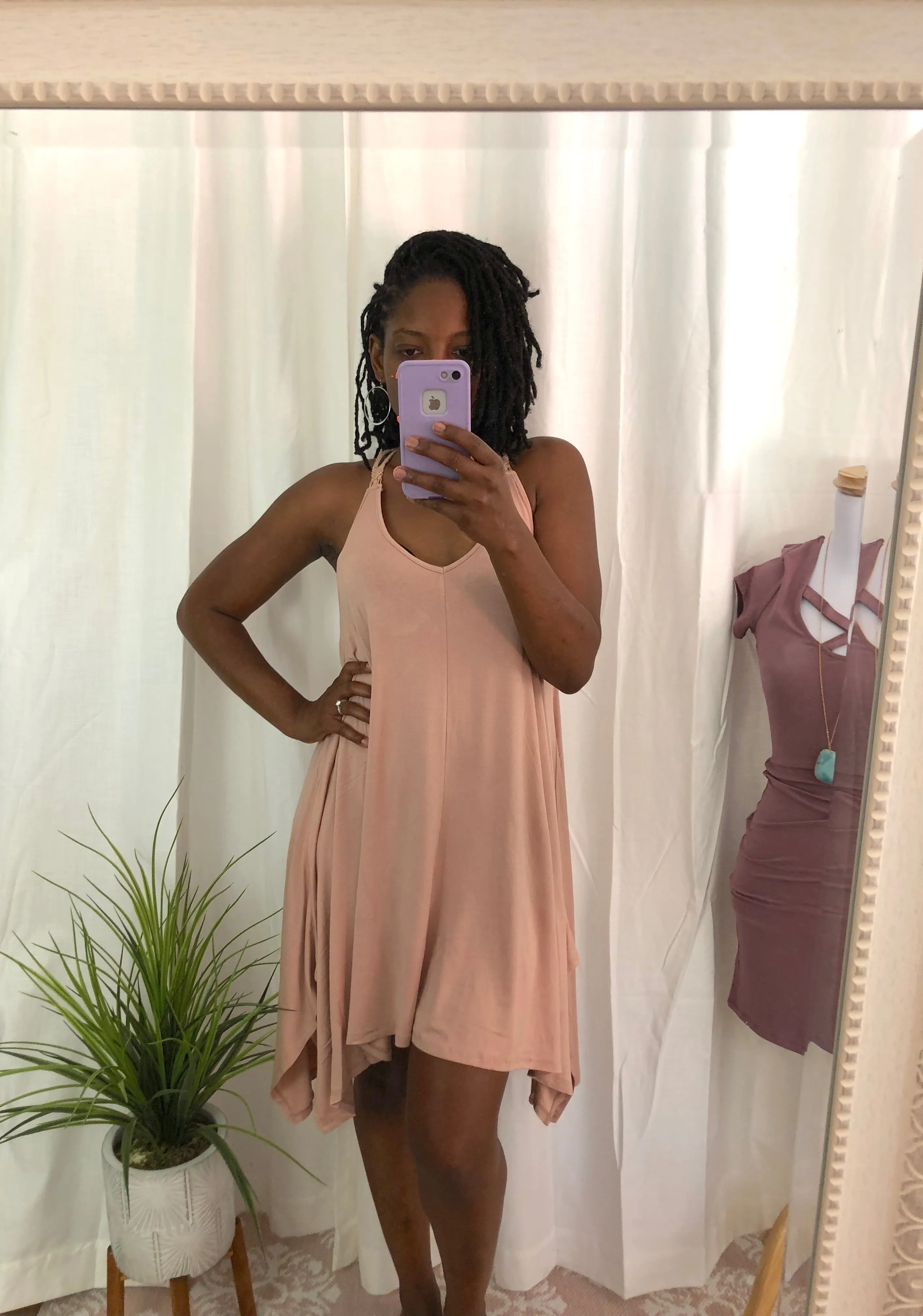 Racerback Asymmetrical Hem Dress