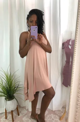 Racerback Asymmetrical Hem Dress