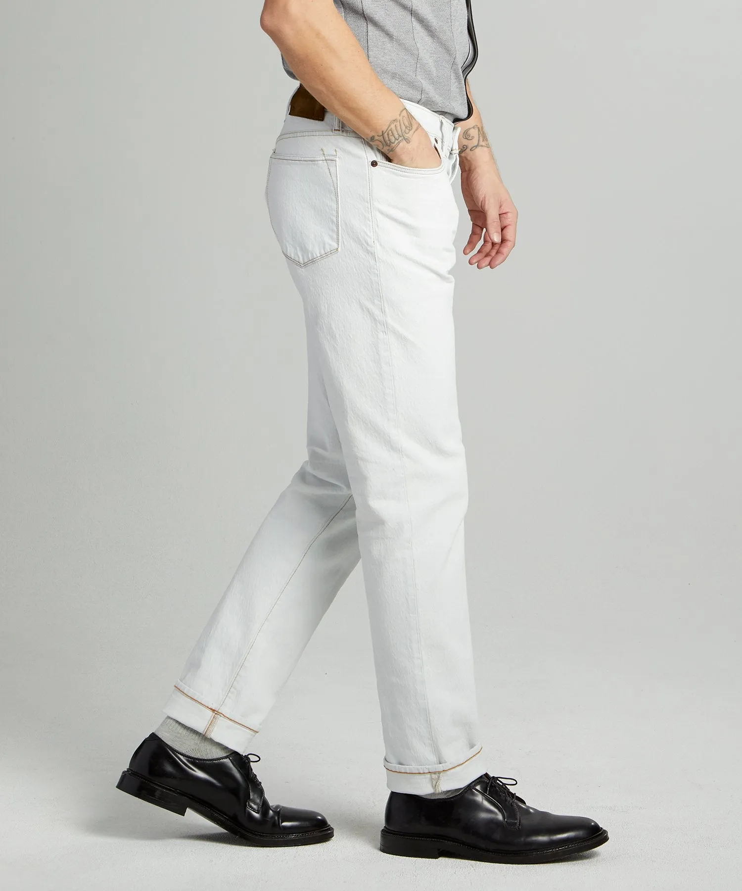 Slim Fit Stretch Jean in White Wash