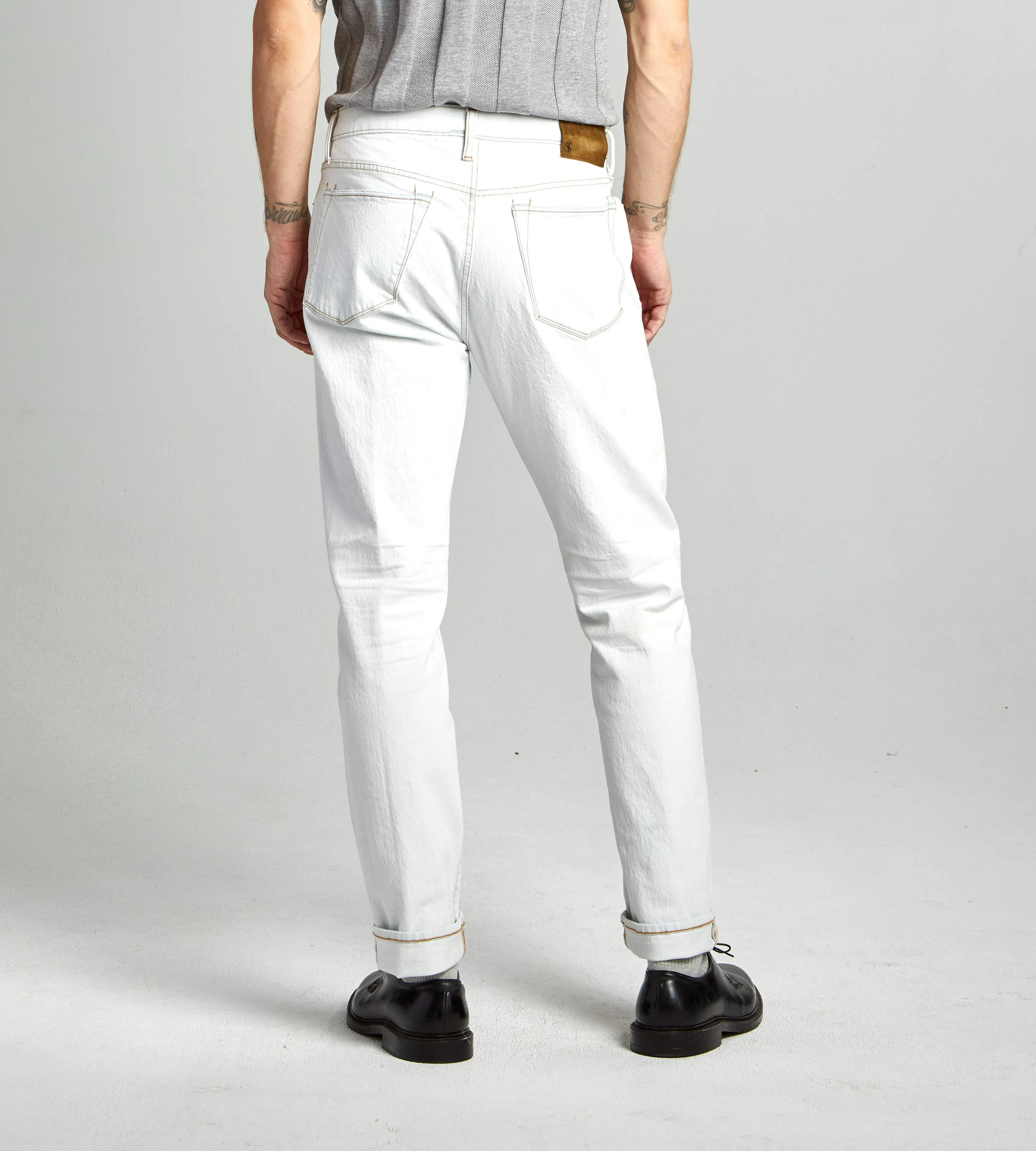 Slim Fit Stretch Jean in White Wash
