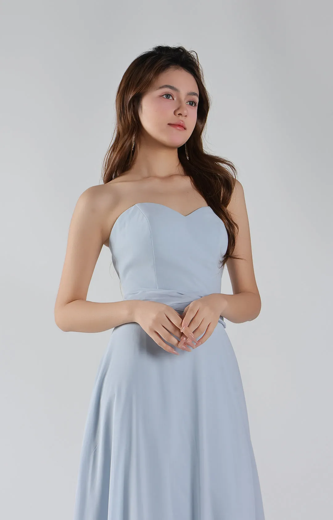 Sweetheart Neck Chiffon Convertible Multi-Way Dresses