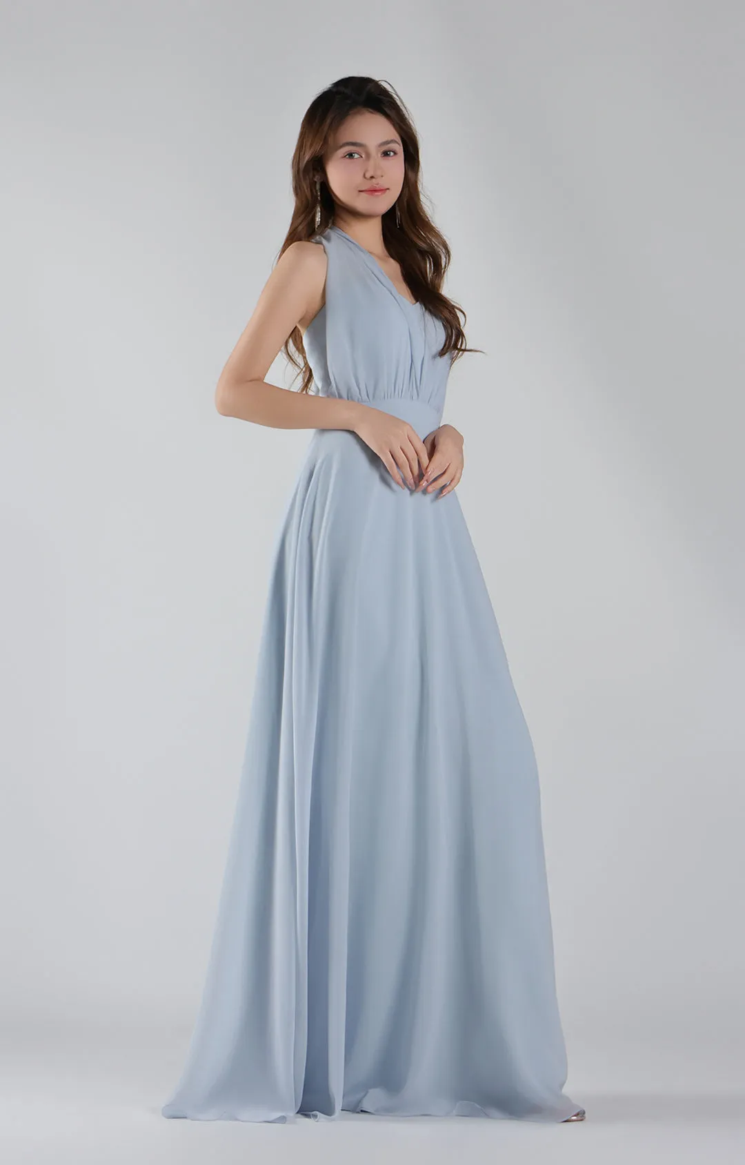 Sweetheart Neck Chiffon Convertible Multi-Way Dresses