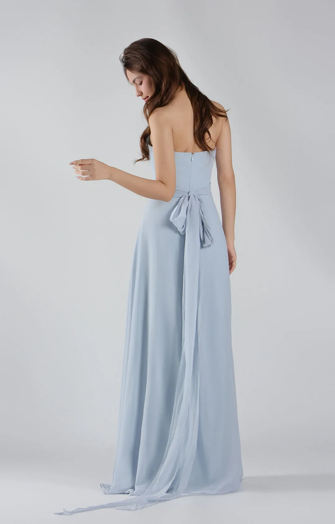 Sweetheart Neck Chiffon Convertible Multi-Way Dresses
