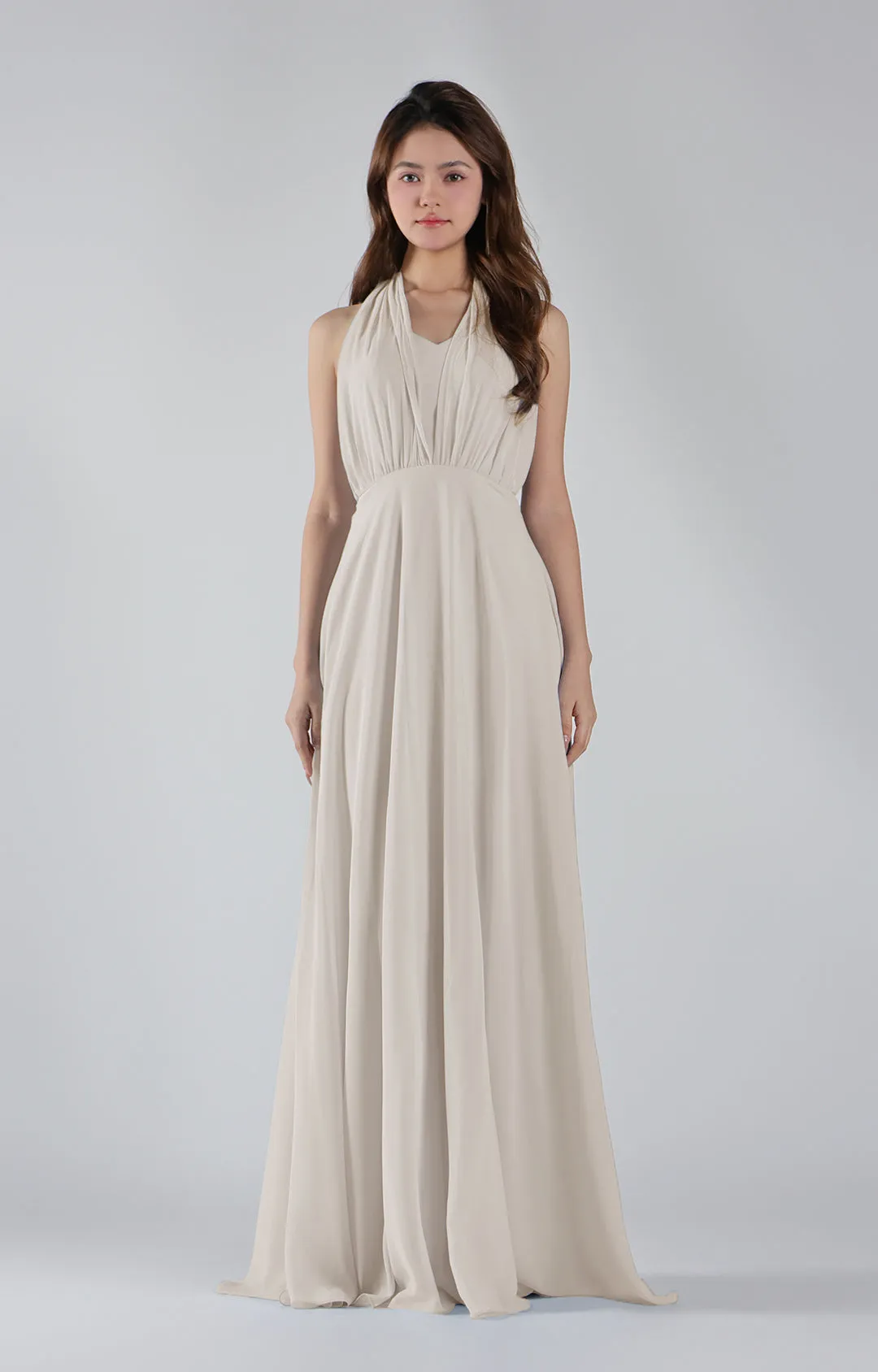 Sweetheart Neck Chiffon Convertible Multi-Way Dresses