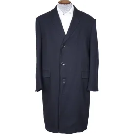 Vintage 60s Mens Crombie Cloth Wool Overcoat Custom Tailored Coat Size L 1964