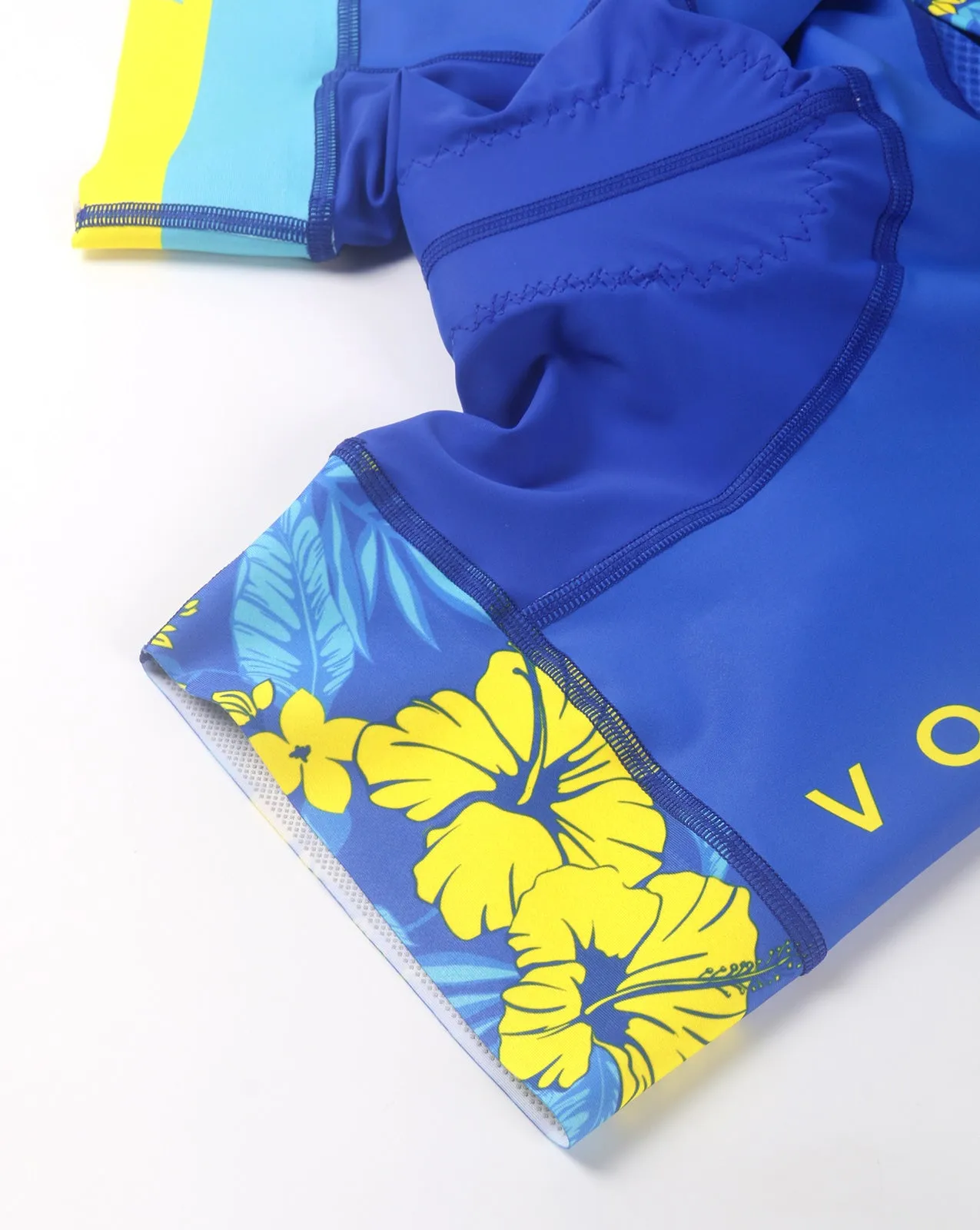 Volare Womens Hibiscus Sleeved Tri Suit