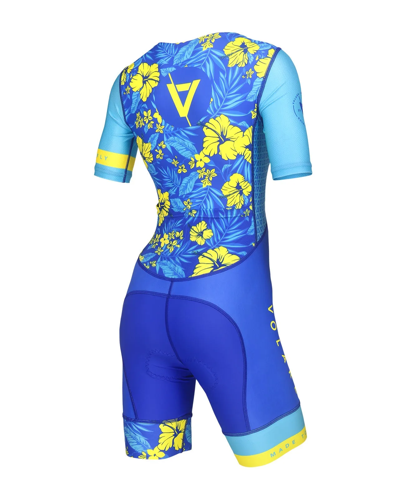 Volare Womens Hibiscus Sleeved Tri Suit