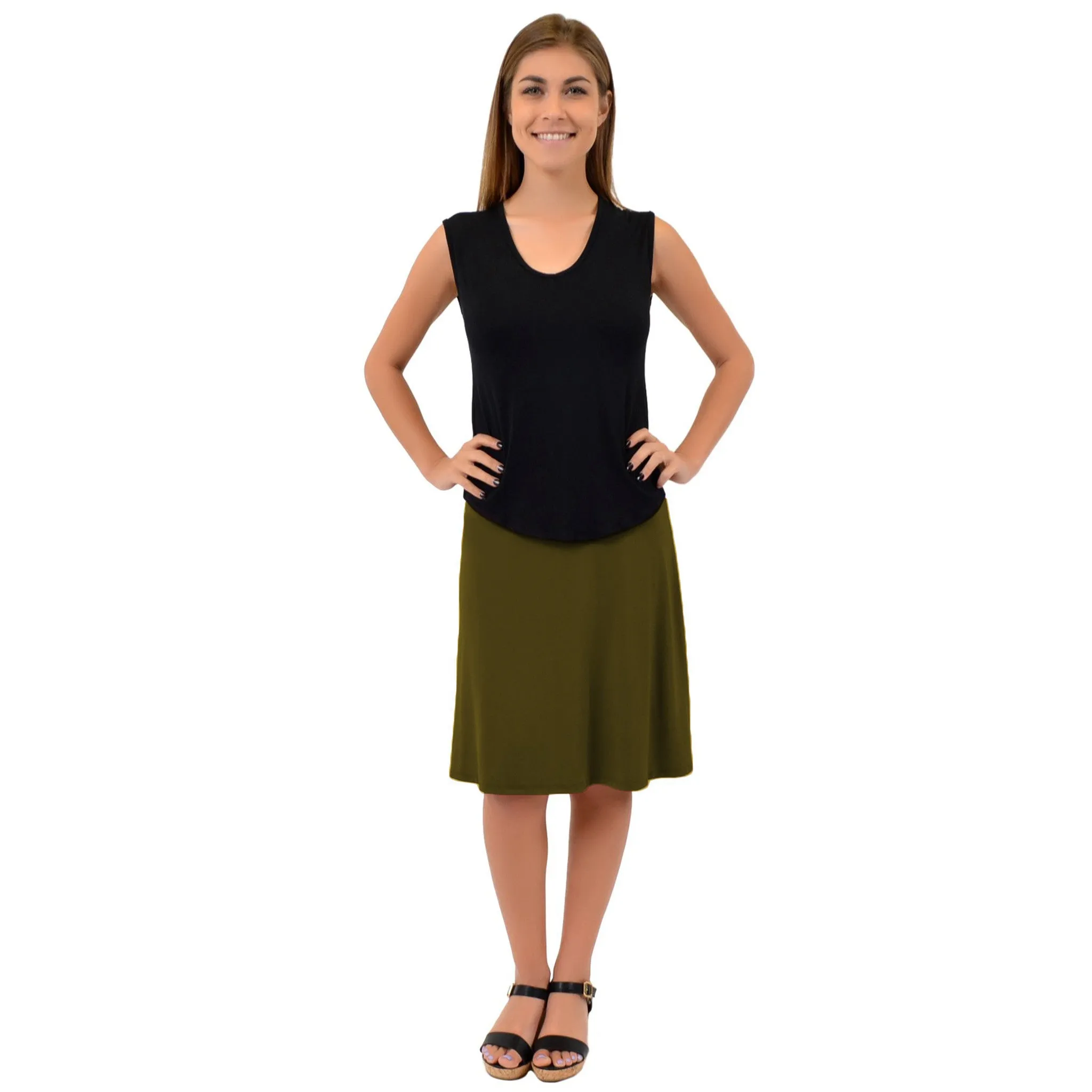 Women's A-Line Knee Length Skirt