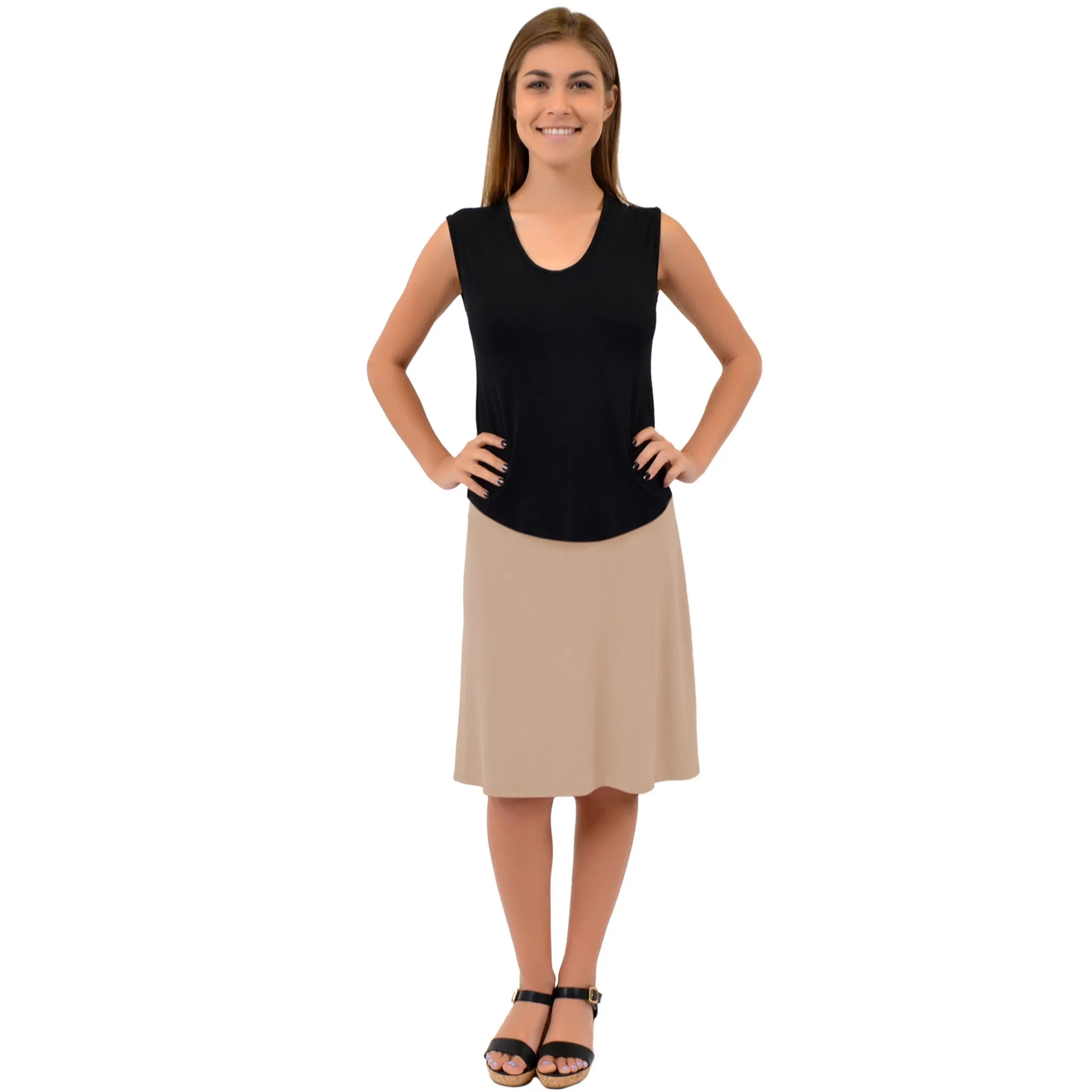 Women's A-Line Knee Length Skirt
