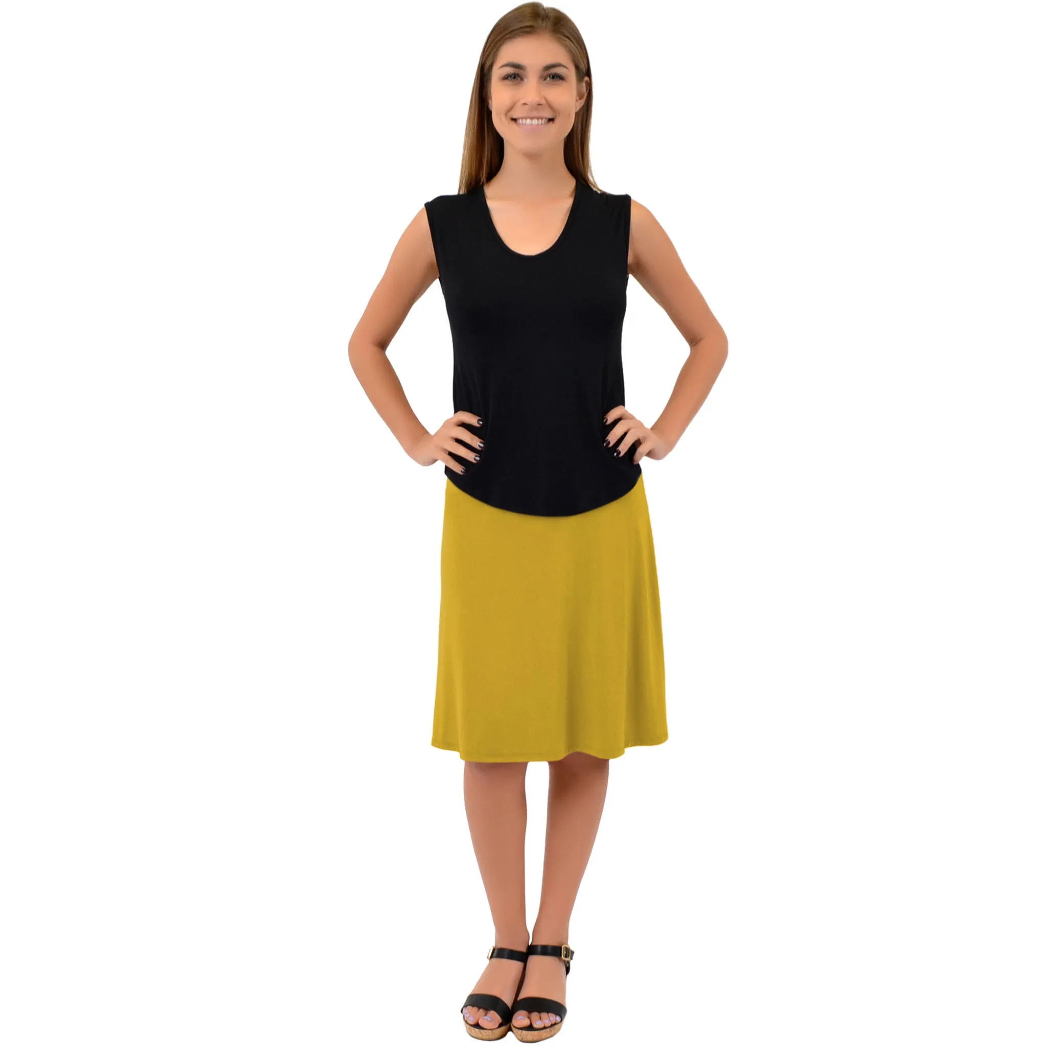 Women's A-Line Knee Length Skirt