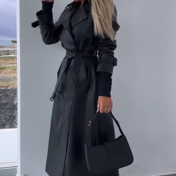 Women's Vintage Leather Coat